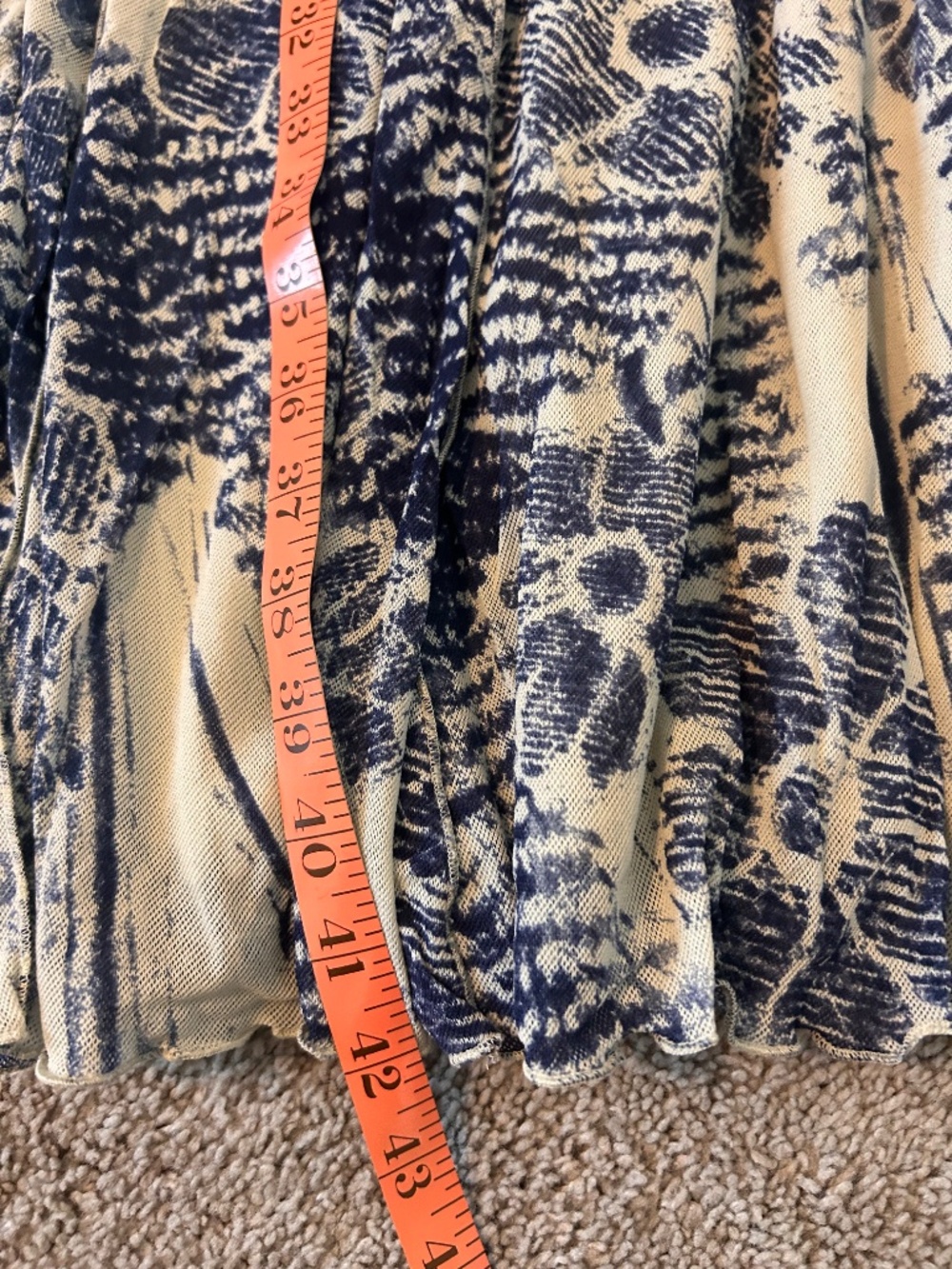 New Blue Coldwater Creek Floral Seamed Mesh  Sleeveless Dress Size 10 Lined - Picture 6 of 12